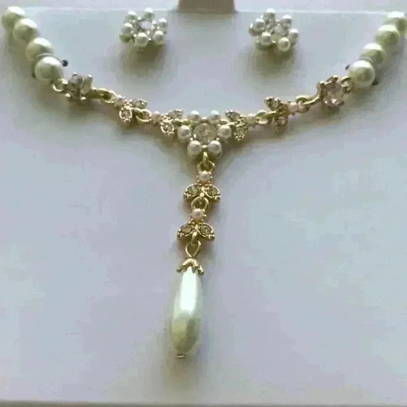 Charter Club new Value Pearl Lariat & Earrings - Picture 3 of 8